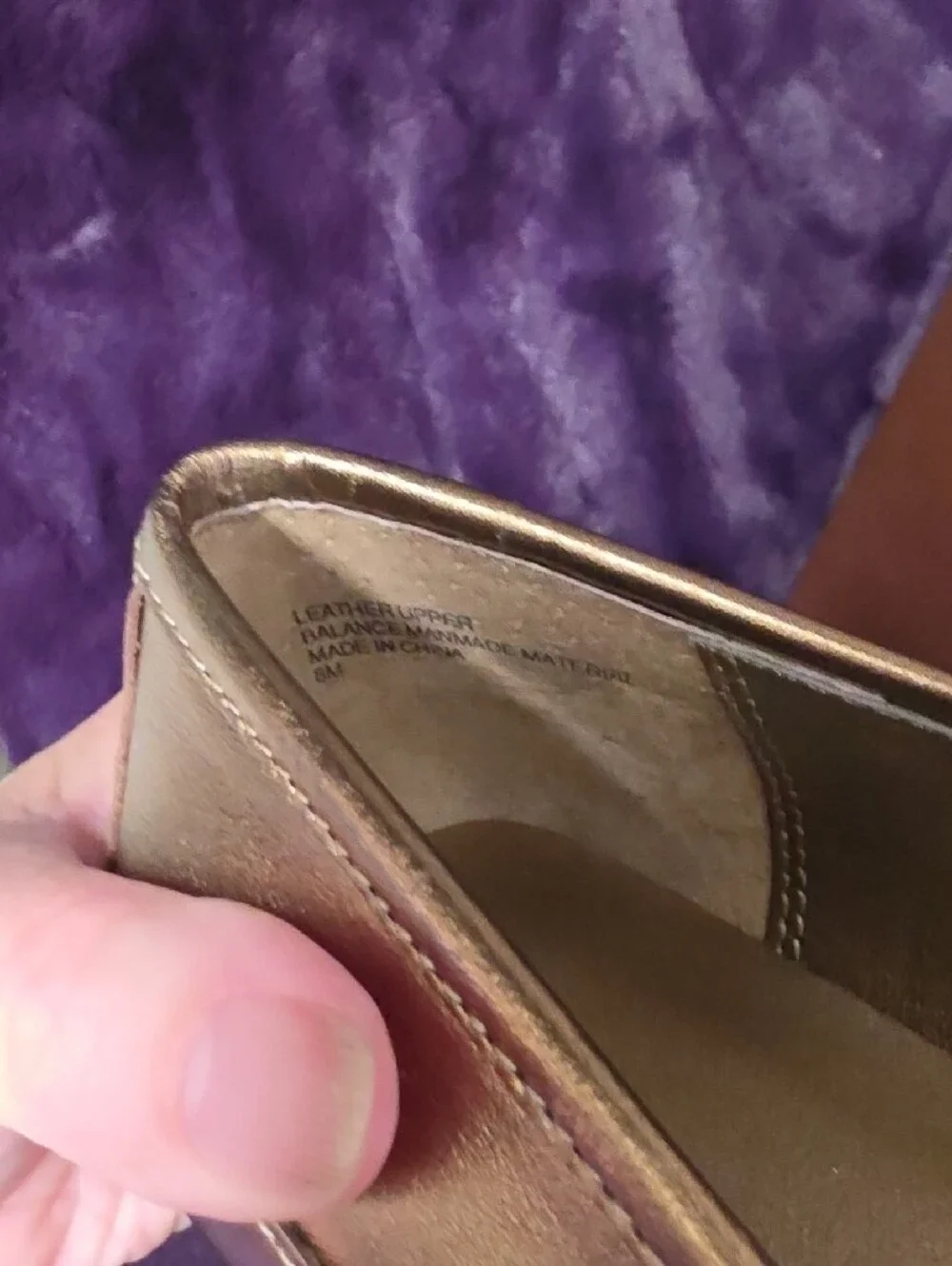 Coldwater Creek Metallic Bronze Buckle Flats Sz 8